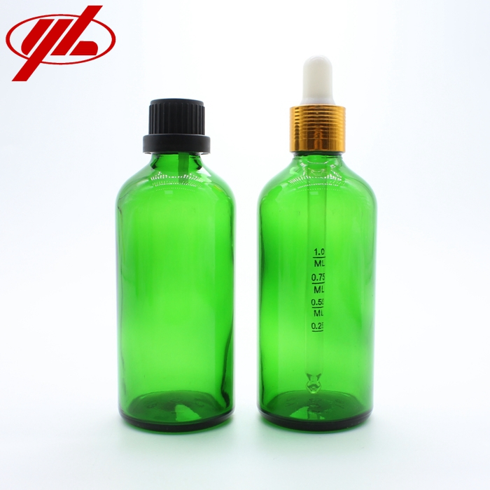 100ml Empty Green Cosmetic Essential Oil Dropper Glass Bottle Vial