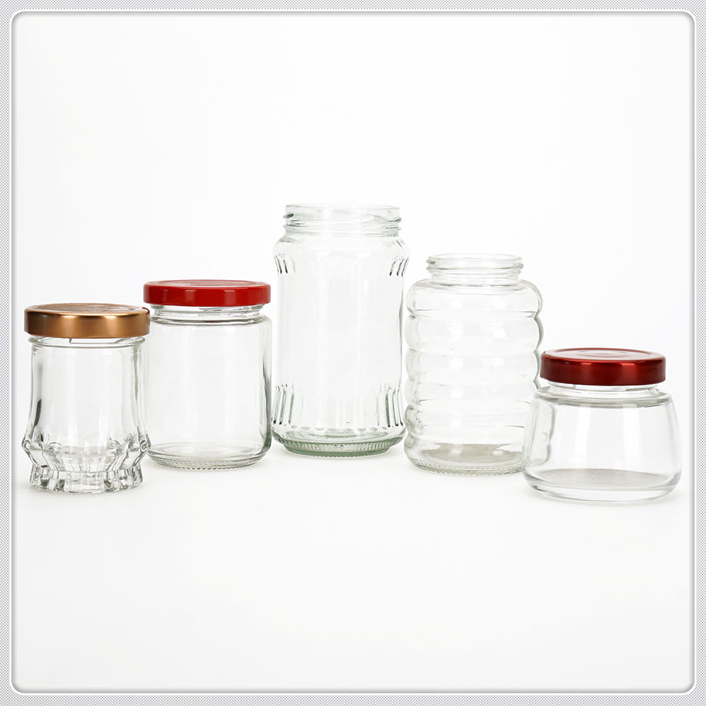 500ml Premium Clear Glass Jar Bottle with Sturdy Metal Screw Cap Closure