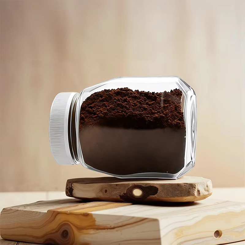 Wholesale 500ml Nut Glass Jar Clear Glass Coffee Jar for Coffee Sugar