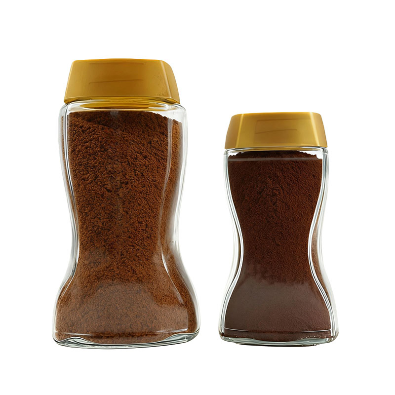 Empty 420ml 850ml Freeze-Dried Instant Coffee Glass Jar with Gold Cap